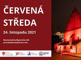 Červená středa - #RedWednesday se letos uskuteční 24. listopadu